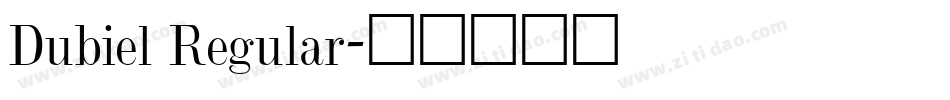 Dubiel Regular字体转换